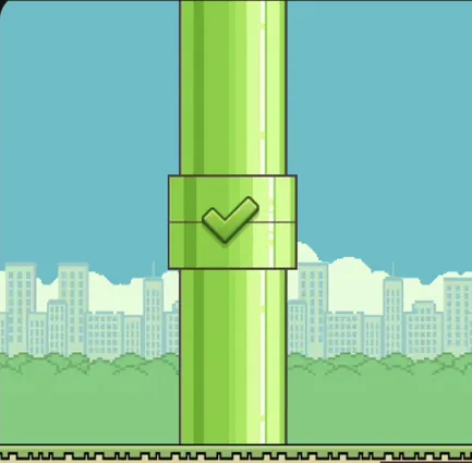 Tappy Bird pipe checkpoint during gameplay